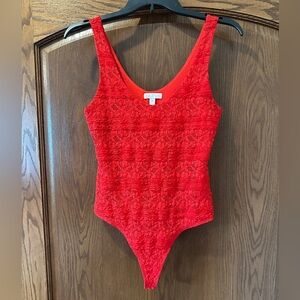 Leith Red Lace Bodysuit